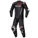 GP-R7 1pc Leather Suit Black White Red Fluo