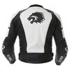 BKS BKS012 Lynx White Black Leather Motorcycle Jacket Back                                                                                                                                                                                                     