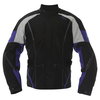 BKS BKW001 Gloucester Mens Black Grey Blue Textile Motorcycle Jacket Front                                                                                                                                                                                     