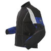 BKS BKW001 Gloucester Mens Black Grey Blue Textile Motorcycle Jacket Side                                                                                                                                                                                      