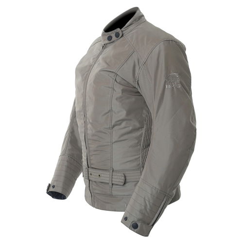 BKS BKW005 Warwick Ladies Taupe Waterproof Textile Motorcycle Jacket Side                                                                                                                                                                                      