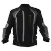 BKS BKW009 Stirling Mens Black Grey Textile Motorcycle Jacket Front                                                                                                                                                                                            
