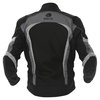 BKS BKW009 Stirling Mens Black Grey Textile Motorcycle Jacket Back                                                                                                                                                                                             