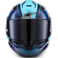 S-R7 Kinetis Helmet Black Blue Pink Fluo White Glossy