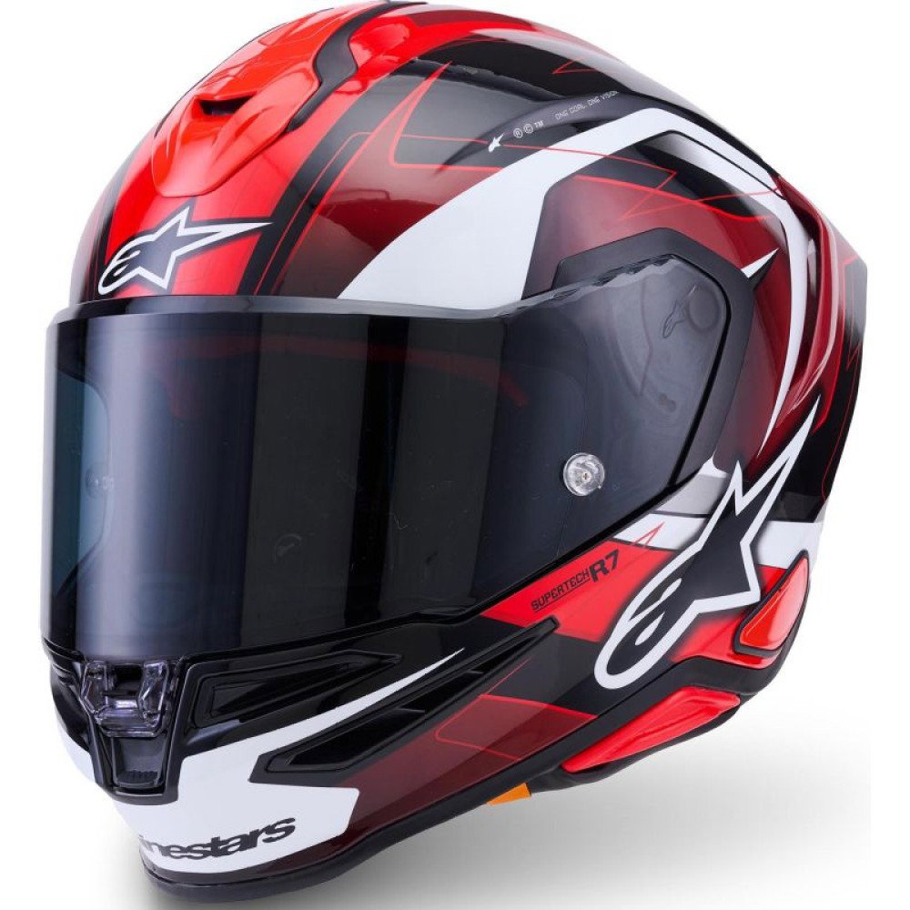 S-R7 Kinetis Helmet Black Red White Glossy