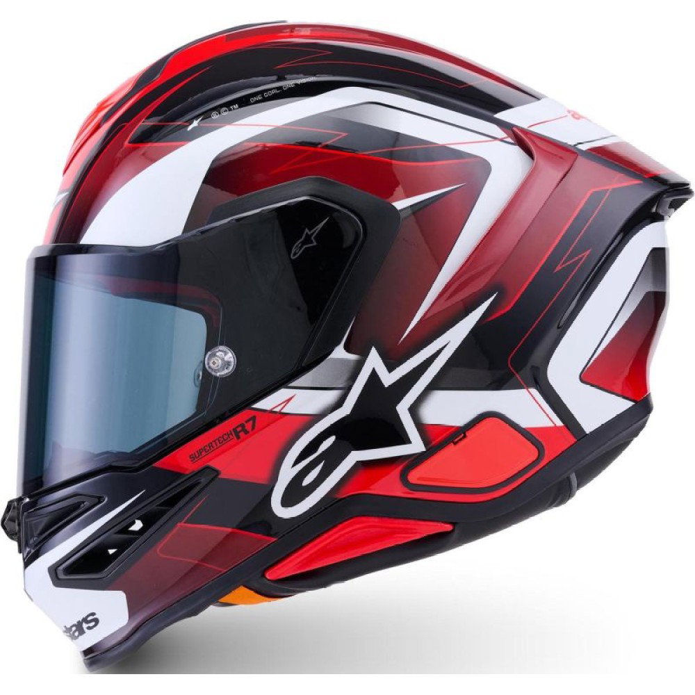 S-R7 Kinetis Helmet Black Red White Glossy