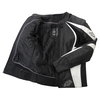 Frank Thomas FTL313 Venus Ladies Black White Leather Motorcycle Jacket Inside                                                                                                                                                                                  