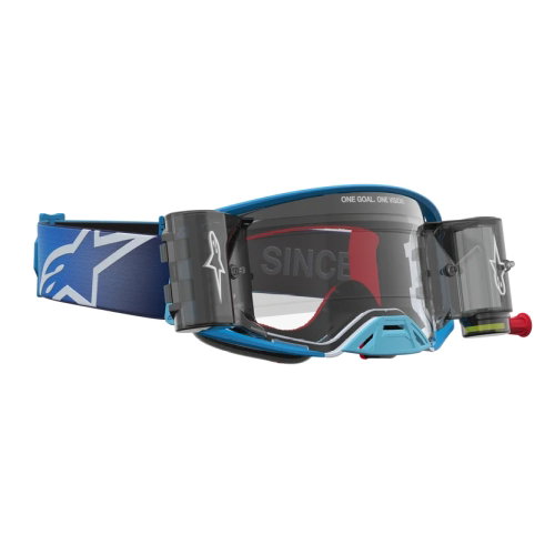 Alpinestars Alpinestars Supertech Firma Roll Off Goggles Blue Silver Clear