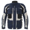 Frank Thomas FTW298 X Terrain Mens Navy Stone Textile Motorcycle Jacket Front                                                                                                                                                                                  