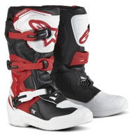 Tech 3S Youth Boots White Black Bright Red