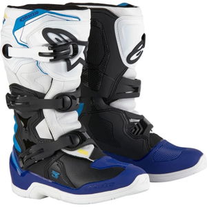 Alpinestars Tech 3S Youth Boots White Black Enamel Blue