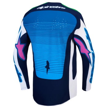 Alpinestars Alpinestars Techstar Maven Jersey White Blithe Blue Green Fluo