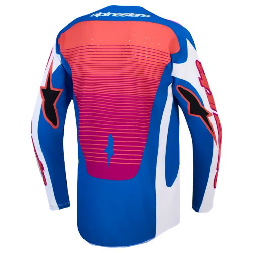 Alpinestars Alpinestars Techstar Maven Jersey White Hot Coral Blithe Blue