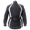 Frank Thomas FTW332 Evie Ladies Black Blue Waterproof Textile Motorcycle Jacket Back                                                                                                                                                                           