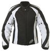Frank Thomas FTW343 Venus Sport Ladies Black White Textile Motorcycle Jacket Front                                                                                                                                                                             