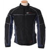 Frank Thomas FTW348 Xti II Aquatec Black Blue Waterproof Textile Motorcycle Jacket Front                                                                                                                                                                       