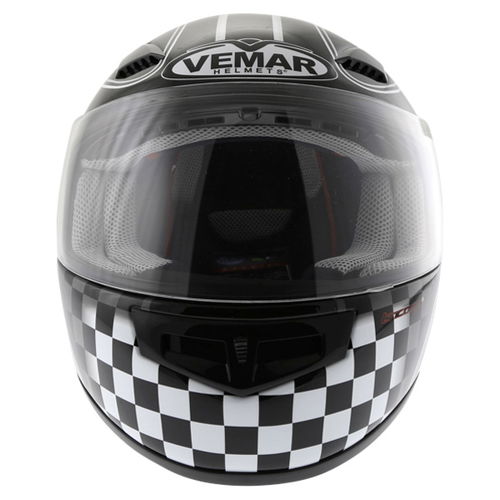 Vemar Speed Race Black Helmet Front                                                                                                                                                                                                                            