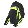 Frank Thomas VIZ002 Dri-VIZ Mens Black Fluo Yellow Textile Motorcycle Jacket Side                                                                                                                                                                              