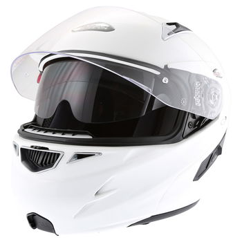 Nitro F341-VN White Helmet Open With Sun Visor                                                                                                                                                                                                                 