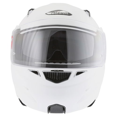Nitro F341-VN White Helmet Front                                                                                                                                                                                                                               
