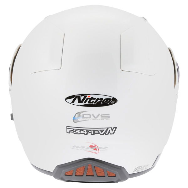 Nitro F341-VN White Helmet Back                                                                                                                                                                                                                                