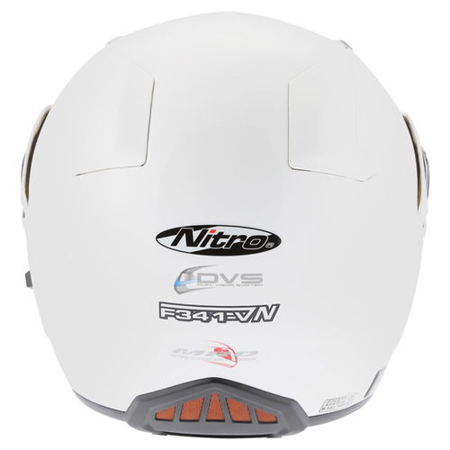 Nitro F341-VN White Helmet Back                                                                                                                                                                                                                                