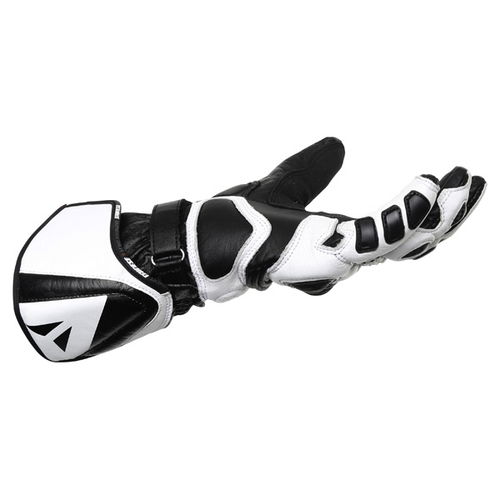 Dainese Pro Carbon White Black Motorcycle Gloves Little finger side                                                                                                                                                                                            