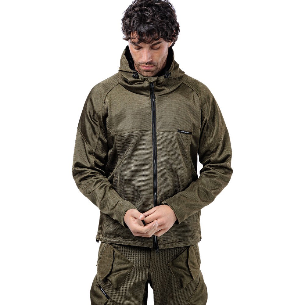 Hooded Air CE Jacket Olive Green