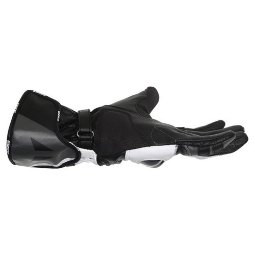 Dainese Redgate White Black Motorcycle Gloves Little finger side                                                                                                                                                                                               