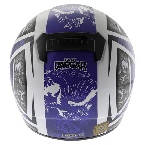 HJC CS-R1 Dagger Blue Helmet Back                                                                                                                                                                                                                              