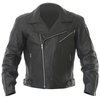 Frank Thomas FTL325 Traditional Black Leather Motorcycle Jacket Front                                                                                                                                                                                          