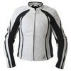 Frank Thomas FTL322 Elegance Ladies White Black Leather Motorcycle Jacket Front                                                                                                                                                                                