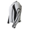 Frank Thomas FTL322 Elegance Ladies White Black Leather Motorcycle Jacket Side                                                                                                                                                                                 