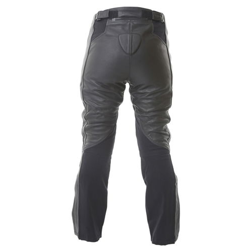 Frank Thomas FTL323 Elegance Ladies Black Gold Leather Motorcycle Jeans Rear                                                                                                                                                                                   