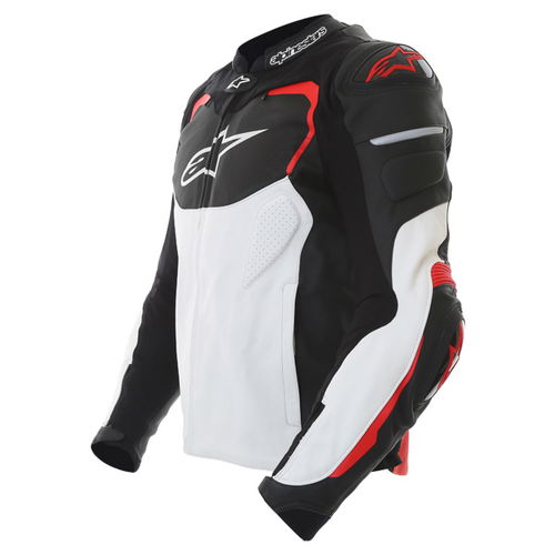 Alpinestars GP Pro Black White Red Leather Motorcycle Jacket Side                                                                                                                                                                                              