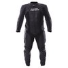 Frank Thomas FTL327 Kinetik Mens Black Leather Motorcycle Race Suit Front                                                                                                                                                                                      