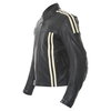 BKS BKS009 London Vintage Black Leather Motorcycle Jacket Side                                                                                                                                                                                                 