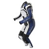 IXS Albacete Mens White Blue Leather Motorcycle Suit Racing crouch                                                                                                                                                                                             