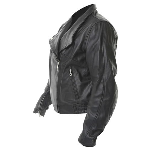 IXS Penta Black Leather Motorcycle Jacket Side                                                                                                                                                                                                                 