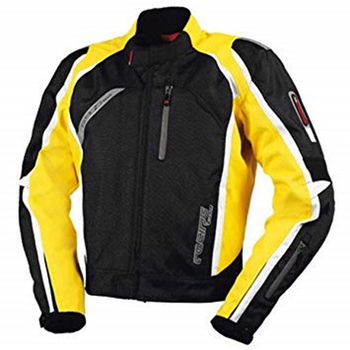 IXS Kairon Black Yellow Textile Motorcycle Jacket Front                                                                                                                                                                                                        