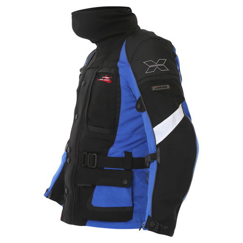 IXS Paraguay Mens Black Blue White Textile Motorcycle Jacket Side                                                                                                                                                                                              