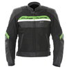 IXS Malibu Mens Black White Green Textile Motorcycle Jacket Front                                                                                                                                                                                              