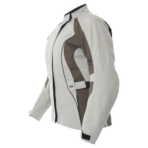 IXS Amalia Ladies Beige Olive Black Textile Motorcycle Jacket Side                                                                                                                                                                                             