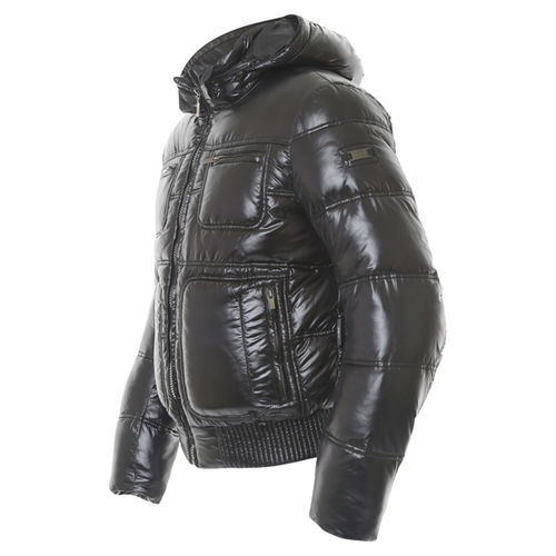 IXS Napoli Mens Black Puffa Motorcycle Jacket Side                                                                                                                                                                                                             