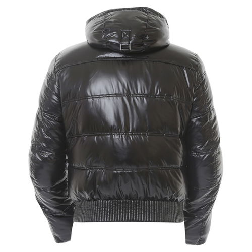 IXS Napoli Mens Black Puffa Motorcycle Jacket Back                                                                                                                                                                                                             