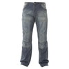 Red Route 009 Ride Out Mens Distress Blue Denim Motorcycle Jeans Front                                                                                                                                                                                         