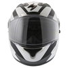 Scorpion Exo 1000 Twister Black White Helmet Front                                                                                                                                                                                                             