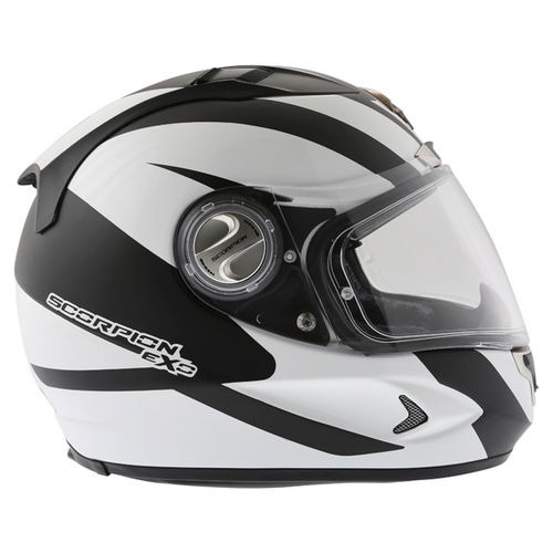 Scorpion Exo 1000 Twister Black White Helmet Right Side                                                                                                                                                                                                        