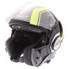LS2 FF399 Valiant Line Matt Black Hi-Vis Yellow Flip Front Motorcycle Helmet Flip Front Open                                                                                                                                                                   