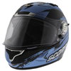 Scorpion Exo 1000 Milan Black Blue Helmet Front Left                                                                                                                                                                                                           